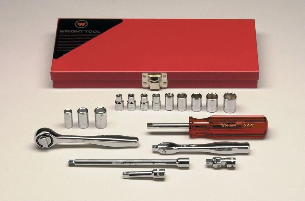 Wright Tool218W 1/4 In. Drive 18 pc. 6 pt and 8 pt Socket Set