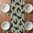 thumbnail image 6 of Halloween Table Runner - 36 Inch Long, Kitchen Dining Table Runner Dresser Scarves, Sage Green Vintage Crow Horror Black Birds Farmhouse Decor for Coffee Tables Wedding Party Banquet, 6 of 8