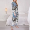 thumbnail image 2 of Bingfone Womens Pajama Sets Horses Running Through The Water Print,Long Sleeve Loungewear Pajamas Set-Medium, 2 of 8