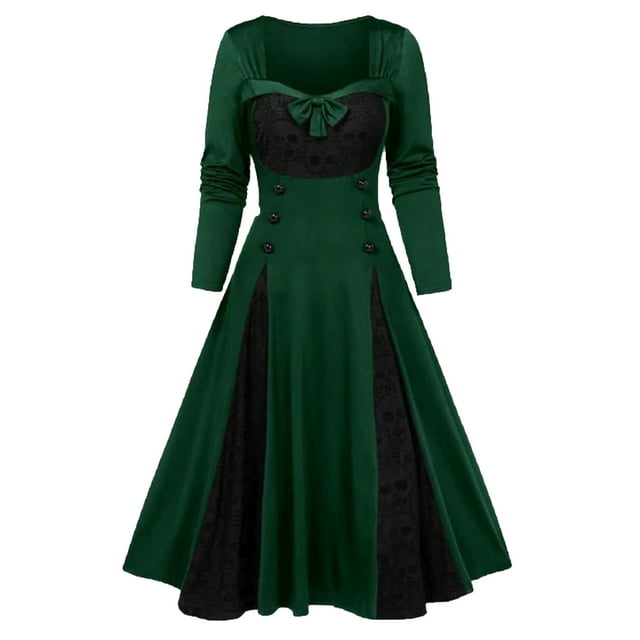 Taylonsss Robe d'Halloween pour Femmes Gothique Renaissance Élégance Victorienne Tenue Inspirée Médiévale