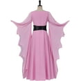 thumbnail image 5 of Lily Munster Pink Dress Gothic Vampire Bride Dress for Women, 5 of 7