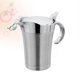 thumbnail image 2 of Stainless Steel Oil Dispenser Dust-proof Vinegar Bottle Durable Sauce Bottle for Kitchen Restaurant BBQ 450ml - Size S, 2 of 3