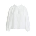 thumbnail image 5 of Scoop Women’s Crinkle Gauze Shirt with Blouson Sleeves, Sizes XS-XXL, 5 of 5