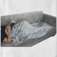 thumbnail image 6 of Floral Soft Flannel Fleece Throw Blanket, Vintage Inspired Swirled Lines Leaves Petals Shabby Classic Image Print, Cozy Plush for Indoor and Outdoor Use, 70" x 90", Baby Blue Jade Green, by Ambesonne, 6 of 6