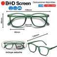 thumbnail image 4 of Lentes de Lectura con Filtro de Luz Azul B+D Cube Screen Color Verde Unisex, 4 of 10