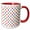 Red/White, variant on 3drose, Polka Dot Pattern of Red, Blue, Gray, Orange, Purple Dots on White, 11oz Magic Transforming Mug