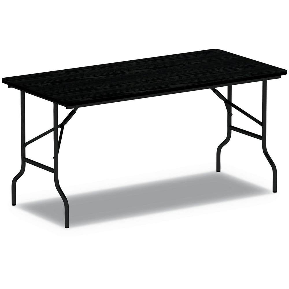 Alera 29.9 in Melamine Folding Table, Black
