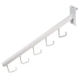 thumbnail image 2 of Econoco Commercial Grade 5-Hook Waterfall for Grid, Square Tubing, White - Pack of 24, 2 of 2
