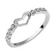 thumbnail image 2 of Xiao Hua Anillo de amor de plata esterlina 925, joyería para mujer, anillo hueco con incrustaciones de corazón de cristal, joyería de moda de plata, talla 8, 2 of 4
