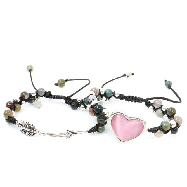 Pulsera Glowa Yuanfen Rosado, corazón y flecha Glowa GLOWA Pulsera