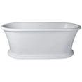 thumbnail image 5 of Vanity Art 61" x 31" Solid Surface Resin Stone Freestanding Bathtub, 5 of 7