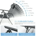 thumbnail image 3 of Patiojoy Chaise Longue d'Extérieur 2 Pcs, Chaise Longue Pliante avec Dossiers Réglables à 8 Niveaux, Cadre en Aluminium Robuste, Appui-Tête et Coussin Douillets, 3 of 8