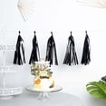 thumbnail image 2 of Efavormart 5 PCS Pre-Tied Metallic Foil Fringe Tassel Garland, Tinsel Curtain for Photo Backdrop Party Decoration - Black, 2 of 11