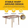 thumbnail image 4 of Vintage Farmhouse Table Cloths for 3 Foot Rectangle Tables, Brown Country Star Berries Wooden Grain Patio Waterproof Elastic Fitted Tablecloths, Washable Rectangular Table Cover for Camping, 4 of 8