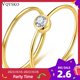 thumbnail image 2 of Vqyskoko-anillos entrelazados trenzados de circón, anillos regalo de Navidad de aniversario apilable para pareja minimalista, 2 of 4
