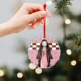 thumbnail image 6 of Kamado Nezuko Christmas Round Ornament Glass Circular Pendant Smooth Hanging Decoration for Home, Office & Christmas Tree, 6 of 8