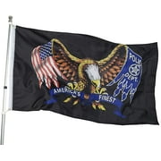 TOPFLAGS USA Police Dept Eagle Flag - Americas Finest Flag - 3ft x 5ft Durable Polyester Indoor Outdoor Banner