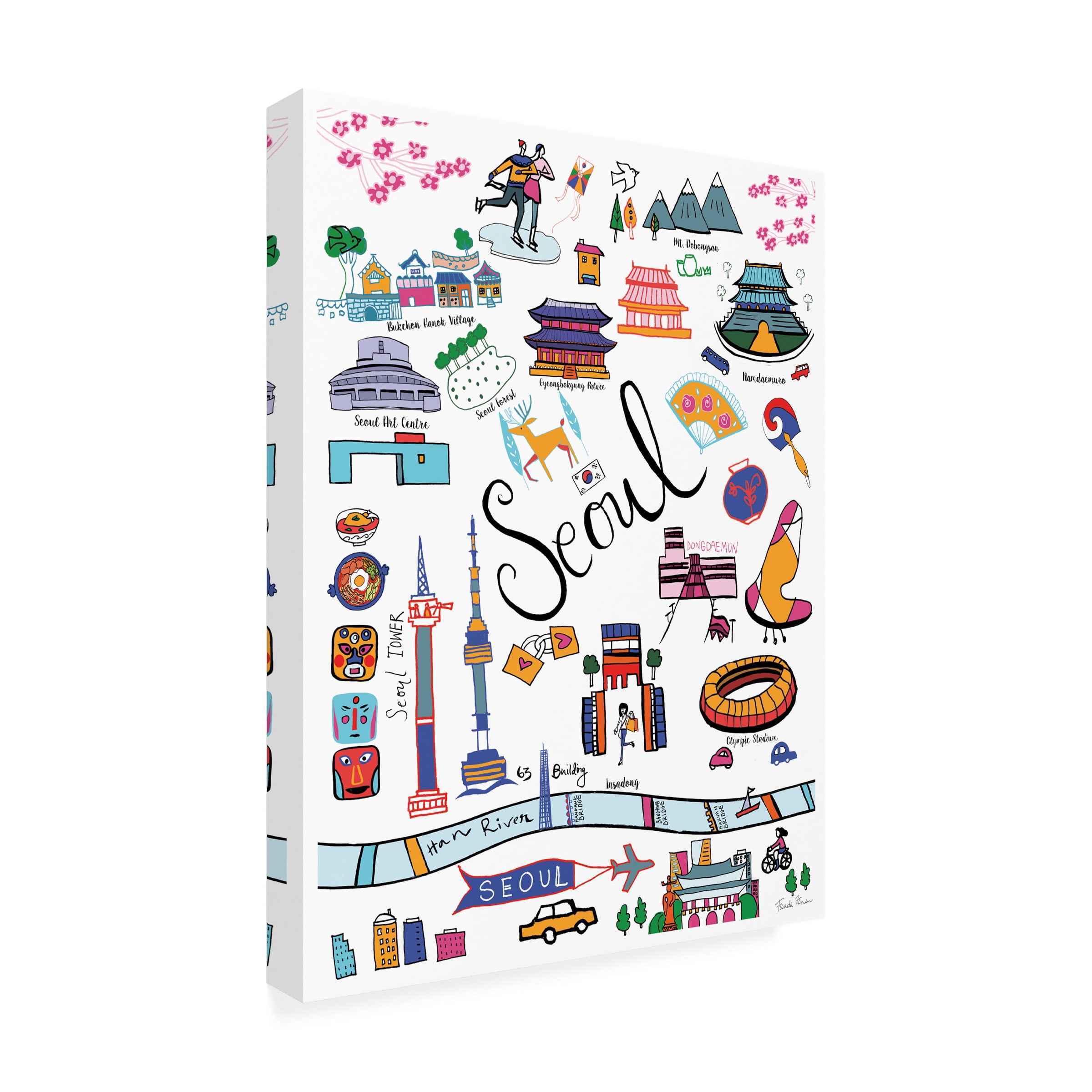 Trademark Fine Art 'Travel Seoul' Canvas Art by Farida Zaman