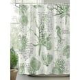 thumbnail image 3 of Sage Green Starfish Bathroom Curtain 72 Inch Shower Curtain with Hooks, Coastal Nautical Coral Rudder Shell Waterproof Polyester Bath Curtain Washable Bathtub Curtain 60''x 72'', 3 of 6