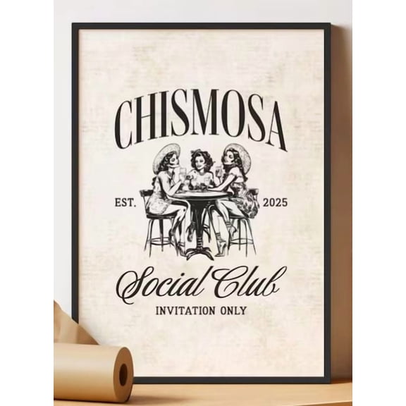 Chismosa Social Club Wall Art Poster Size 24''x36''-Gategoo