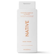 (6 pack) Native Body Wash Toasted Vanilla & Honey, for Women & Men, 18 fl oz