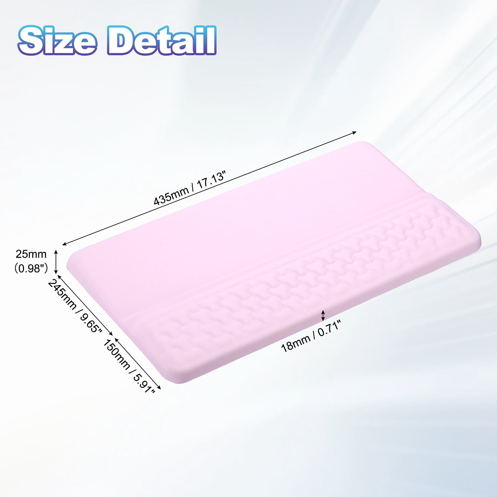 Uxcell Computer Keyboard Stand with Wrist Rest, Computer Wrist Support Pad, Keyboard Stand Riser Holder Pad for Office Desk Gaming Home, Pink