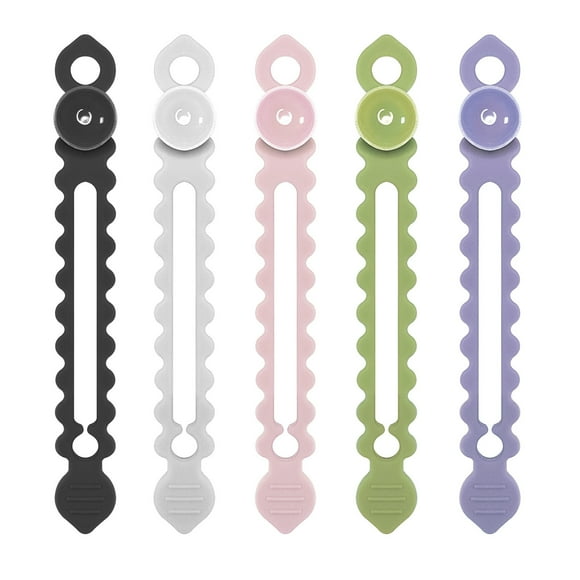Lksixu Attache de Câble avec Ventouse, Organisateur de Gestion de Câble Réutilisable, Organiseur de Cordon Élastique Polyvalent pour Fixer Câbles Fils Bacs de Rangement