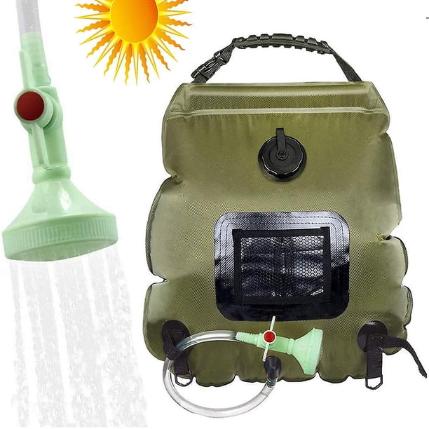 Ducha de Camping Ducha Solar, Bolsa de Calentador Solar portátil de 20 l para Acampar al Aire Libre, Senderismo, Ducha de Agua Caliente