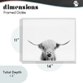 thumbnail image 4 of Stupell Industries Southwestern Scottish Cow Portrait White Framed Giclee Art, 14 x 11, by Leah Straatsma, 4 of 8