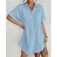 thumbnail image 2 of ZANKLEY Women Swimsuit Coverup Shirt Dress Button Down Bathing Suit Cover Up Beachwear, 2 of 13
