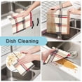 thumbnail image 2 of Yayeee 6 Pack Kitchen Dish Cloths Set for Washing Soft Drying Absorbent Microfiber Towels, Red Tartan, 2 of 9