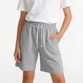 thumbnail image 2 of MKOSPLRT Athletic Shorts for Kids Boys Girls Running Sweat Shirts Elastic Waist Baggy Wide Leg Bermuda Shorts with Pocket 5-15Y, 2 of 7