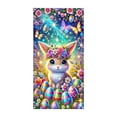 thumbnail image 2 of Luxcidy 70.87x35.43 in Easter Door Cover, Welcome Spring Door Cover Decorations, Easter Rabbit Door Cover Photo Backdrop for Front Door Welcome Spring Easter Seasonal Hanging Decorations(E), 2 of 6