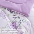 thumbnail image 5 of JOLUSERE Romantic Wisteria Comforter Queen Sets, 3 Pieces Chic Botanical Purple Floral Reversible Comforter for All Season, 5 of 9