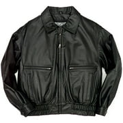 Big & Tall Men's Leather Aviator Jacket