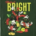 thumbnail image 2 of Men's Mickey & Friends Christmas Make It Bright Friends Graphic Tee Dark Green Small, 2 of 5
