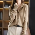 thumbnail image 3 of Gytharion Sweaters for Women Soft Comfy Button Down Shirts Fashion Solid Casual Long Sleeve Knitted Blouses, 3 of 8