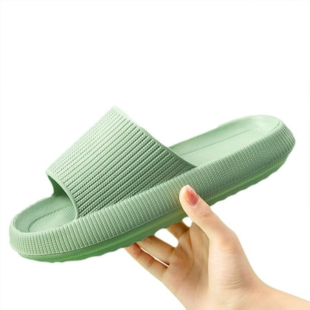 

Ultra-soft Slippers Quick Drying Bathroom Shower Slippers Indoor Non-Slip Shower Slippers Green 34-35