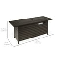 thumbnail image 7 of Best Choice Products 57in 50,000 BTU Rectangular Propane Aluminum Gas Fire Pit Table w/ Cover, Glass Beads - Dark Brown, 7 of 7
