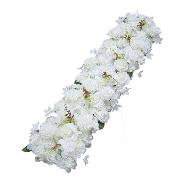 Arreglo floral con flores artificiales, hilera de flores 3D realistas, flores de seda para bodas, manualidades, decoración artística para eventos
