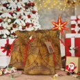 thumbnail image 5 of Fuzoiu Vintage Map Print Christmas Gift Bag,Burlap Gift Bag with Drawstring Closure & Hang Tag,Perfect for Holidays, Birthdays, and Special Occasions-Small, 5 of 7