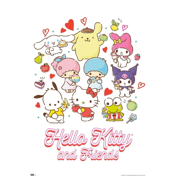 Hello Kitty and Friends: 23 Favorite Flavors - Kawaii Wall Poster, 22.375" x 34"
