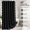 Black, variant on Extra Long Linen Scalloped Waterproof Shower Curtain with 12 Metal Hooks, Washable Fabric, Thick Neutral Bathroom Curtain with Black Border, 72x108 inches, Cream