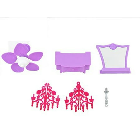 Barbie Malibu Dreamhouse / Dream House - Replacement Parts: Vanity, Chandelier, Ceiling Fan