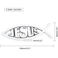 thumbnail image 7 of 3PCS Sliver Jesus Fish Car Emblem 5.5x1.8in Plastic Christian Fish Sticker 3 Style Christian Cross Fish Emblem for Car Window Laptops Decoration, 7 of 7