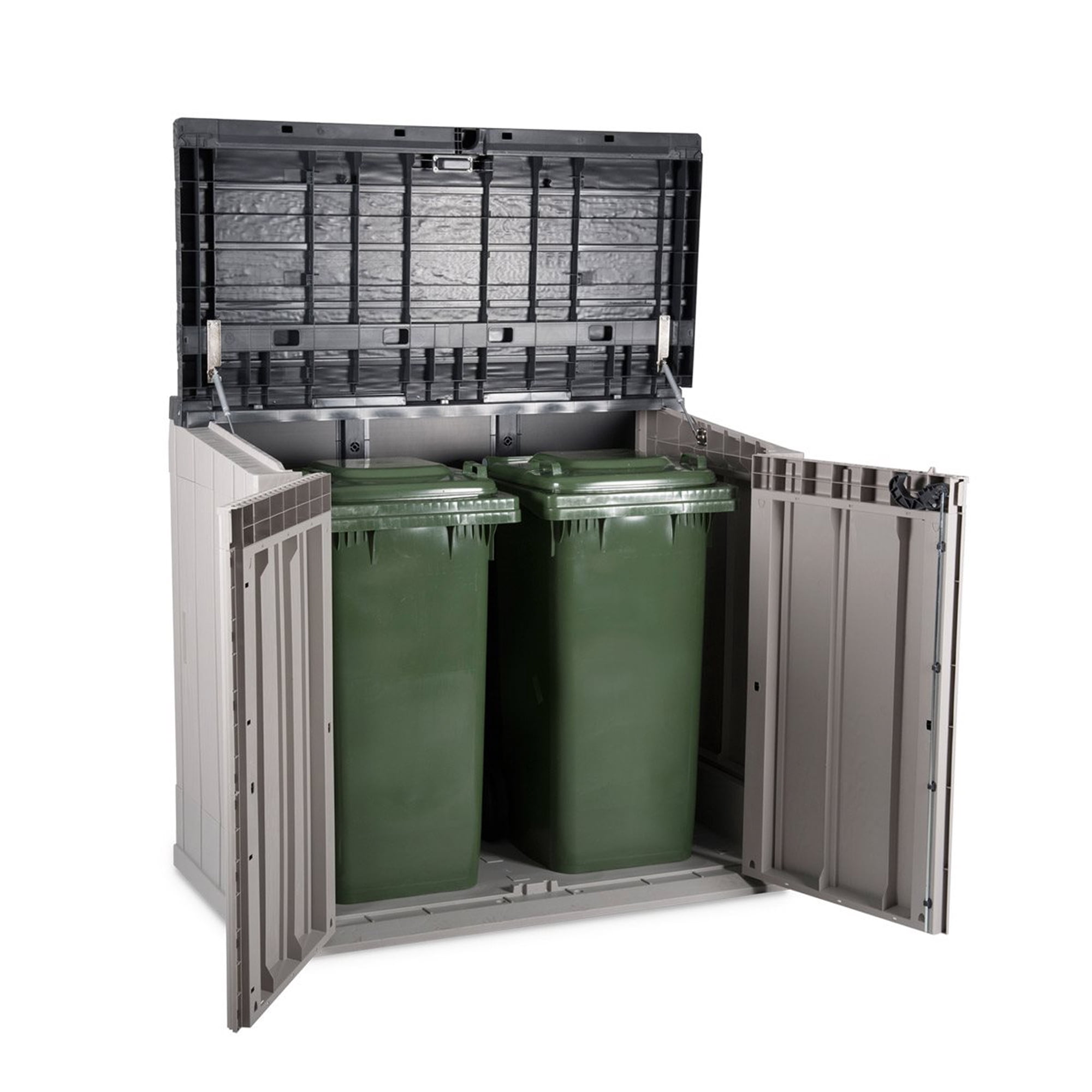 Toomax Stora Way All Weather 6' x 3.5' Storage Shed Cabinet, Taupe Gray