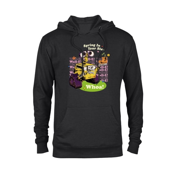 Disney and Pixar’s WALL-E Easter Spring in Your Step Whoa! - Pullover Hoodie for Adults - Customized-Black