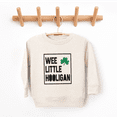 thumbnail image 2 of Bump and Beyond Designs Wee Little Hooligan, Toddler St. Patrick's Day Sweatshirt (Natural 3T), 2 of 4