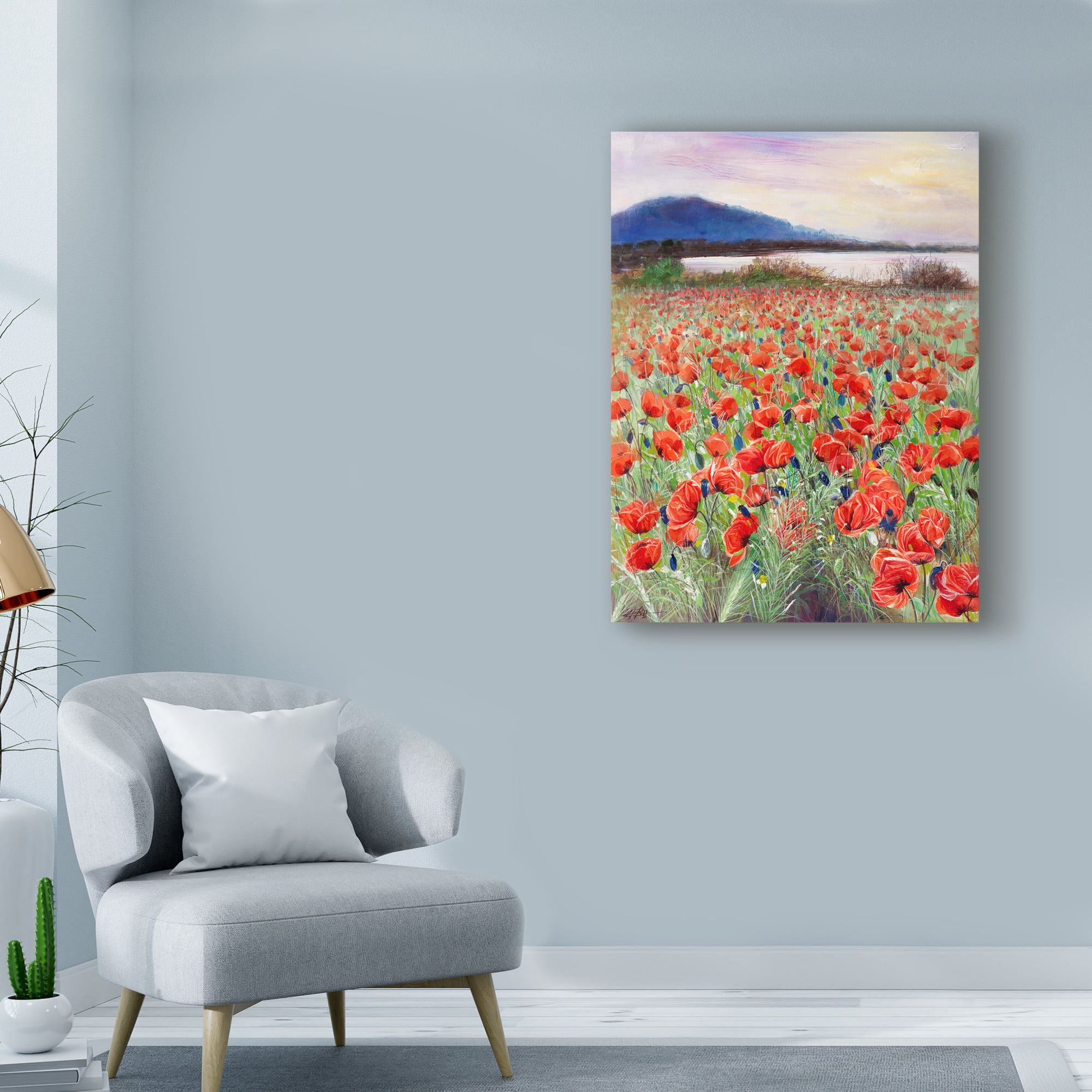 Trademark Fine Art 'Blooming Poppy 2' Canvas Art by Li Bo