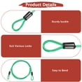 thumbnail image 4 of Cable de Seguridad Uxcell con Asas [2Pcs] - 4.92ft / 59.1 Pulgadas Cable de Seguridad de Acero Inoxidable para Candado de Equipaje Usado para Bicicletas y Equipaje - [Verde], 4 of 6